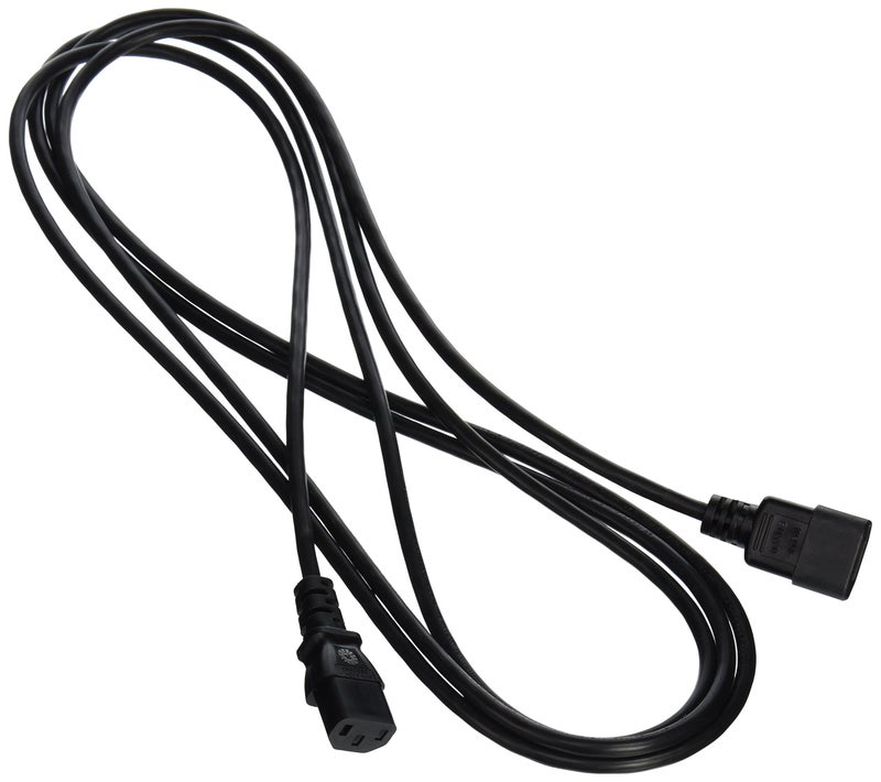 C2G Power Cord, Long Extension Cord, Power Extension Cord, 18 AWG, Black, 12 Feet (3.65 Meters), Cables to Go 53407 - Image 1